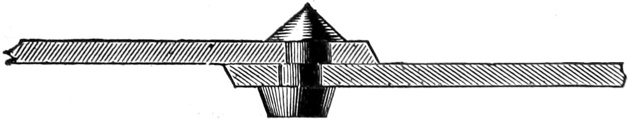 Rivet in plate
