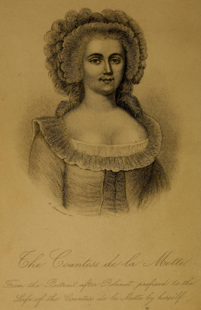 The Countess de la Motte.   From the Portrait after Robinet prefixed to the Life of the Countess de   la Motte by herself. E. Chavanne sc.