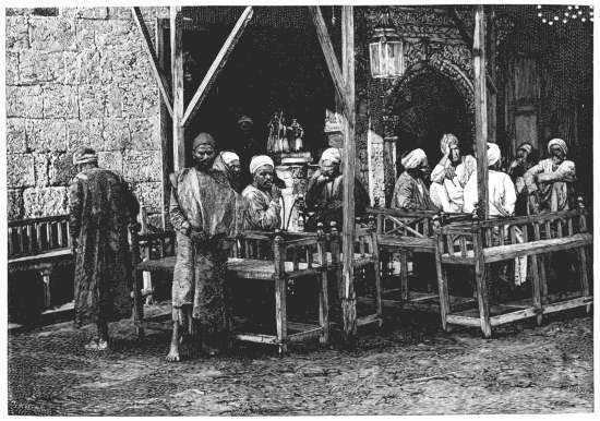 AN ARAB CAF� From a photograph by Sebah, Cairo
