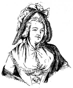 FASHIONABLE COIFFURE OF AN ELDERLY LADY IN THE 18TH
CENTURY.