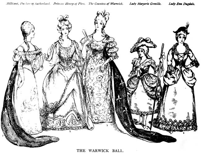 Millicent, Duchess of Sutherland. Princess Henry of
Pless. The Countess of Warwick. Lady Marjorie Greville. Lady Eva
Dugdale.

