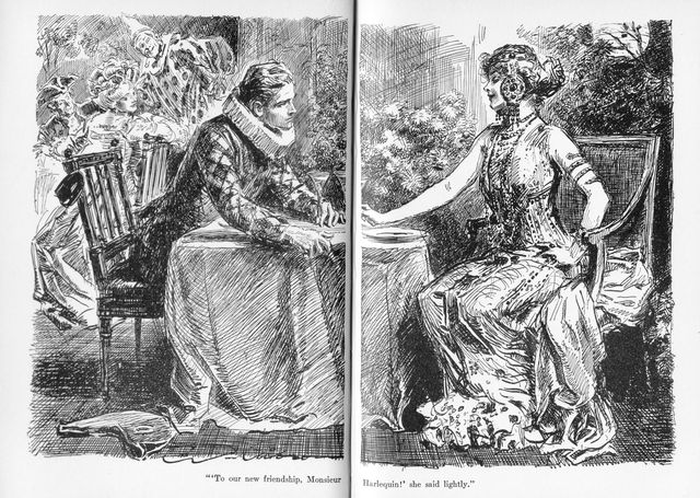 "'To our new friendship, Monsieur Harlequin!' she said
lightly."