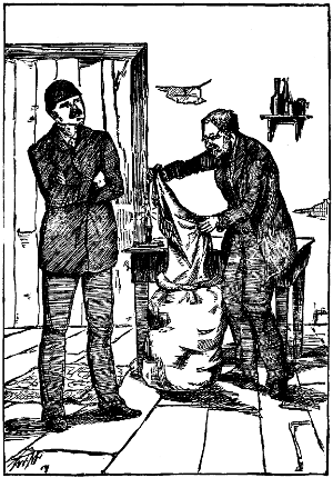 Josef and Papa Francoise
examine the contents of the bag
