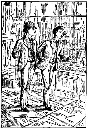 Vernet and Stanhope walking
down the street, discussing the situation