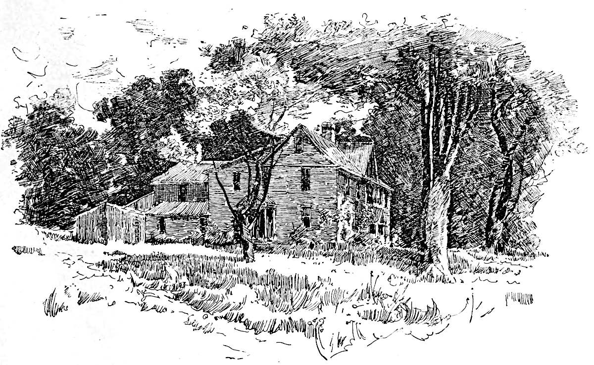 Image of a large two-story wooden house
in a wood